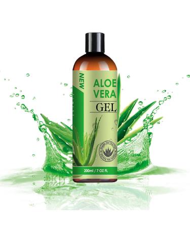 Organic Aloe Vera Gel - Pure Aloe Vera Gel Hydrating Face & Body Moisturizer - Aloe Vera Moisturiser for Dry Skin Sunburn Acne - After Sun Aloe Vera Cream Deeply & Rapidly Soothing