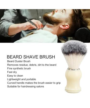 Portable White Razor Brush | Curved Handle Hairdresser Dust Brush for Easy Styling - Buy Online on SooperMarket.com