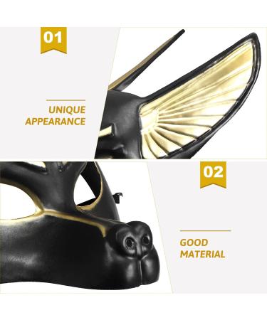 Magiclulu Anubis Mask - Egyptian Costume & Cosplay | Classic Venetian Men's Masquerade & Halloween Party Mask - Buy Online on SooperMarket.com