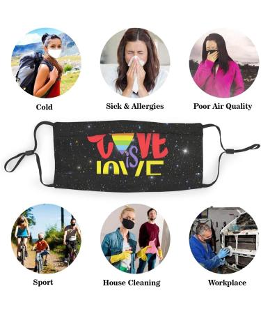 Face Mask Adjustable LGBTQ Lives Matter Face Mask for Men and Women Holloween Gift Small Black - Buy Online on SooperMarket.com