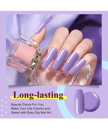 28g Light Violet Sky Dipping Powder - No Lamp Cure, Gel Nail Like Finish - No.64 HJ-DP-28g - Buy Online on SooperMarket.com