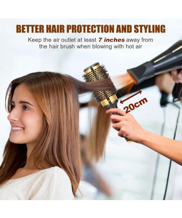 Hair Brush - SHINLEA Round Hair Brush for Blow Drying 43mm Aluminium Curly Hair brush Hairbrushes for women Professional Curling Hair Drying Styling Straightening and Shine - Buy Online on SooperMarket.com