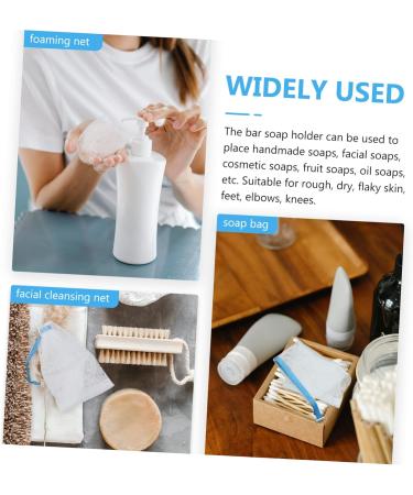 Baluue 8pcs Soap Mesh Bag Cleansing Foaming Net Face Cleansing Shower Soap Saver Soap Bag Fabric Sky-blue - Buy Online on SooperMarket.com
