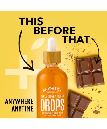 Mother's Natural Aid Apple Cider Vinegar Drops - 10 Year Aged Raw with Live Mother - 100ml Travel Size - Superior Category Vinegar - Unpasteurised & Unfiltered - Buy Online on SooperMarket.com