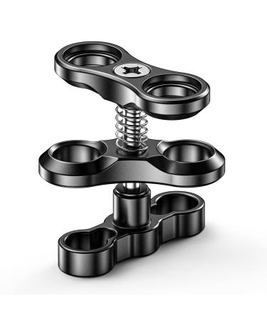 Seafrogs 1'' Underwater Diving Camera Arm, Black Standard Underwater Ball Clam, for Underwater Photography Diving Light System, Compatible for GoPro Action Camera Flashlight Arms System(CP-2)
