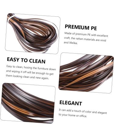 Yardenfun Pe Flat Rattan Plastic Baskets Rattan Furniture Repair Material Rattan Furniture Weaving Material or Brown 1X6000CM - Buy Online on SooperMarket.com