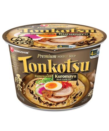 Nongshim Tonkotsu Ramen with Kuromayu Noodle Big Bowl, 3.56 Ounce (Pack Of 6)