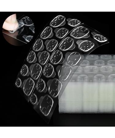 FNGSDME-1200 Pcs Nail Adhesive Tabs 50 Sheets Double Sided Flexible Nail Jelly Glue Stickers  Waterproof Breathable Fake Press on Nail Sticky Tabs for Manicure
