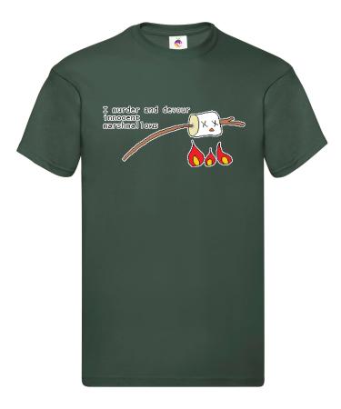 Berry Prints Men's Devour Marshmallows T-Shirt XL Bottle Green