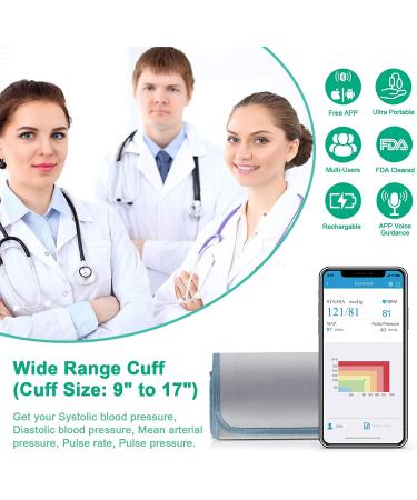 Bluetooth Upper Arm BP Monitor with Pulse Rate Monitoring - iOS & Android Compatible | Wellue Blood Pressure Monitor for Home Use - Buy Online on SooperMarket.com