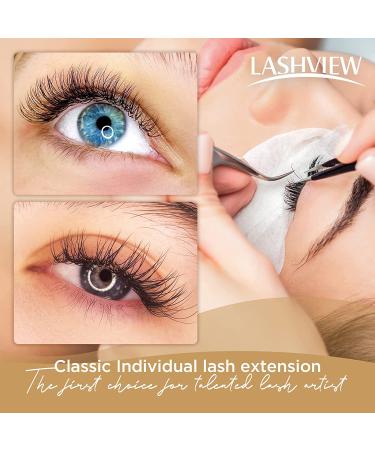 LASHVIEW Individual 0.15-C Mixed Tray Eyelash Extensions 8-15mm - Premium Soft Semi Permanent Lashes for Natural Look - Buy Online on SooperMarket.com