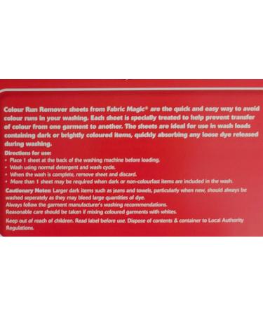 Fabric Magic Colour Run Remover Avoids Colour Runs In Mixed Washes. Fabric Magic - 36 sheet - Buy Online on SooperMarket.com