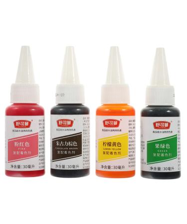 Baluue 4 Food Coloring Cake Decorating Supplies Kit Cake Decorations Cake Kit Cake Baking Supplies Brown Decor Christmas Decor Decorating Tools Egg Decorating Kit Original Eggs Water Assorted Color 3x9.7cm