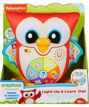 Fisher-Price Blinkilinkis Clever Owl German - Interactive Learning Toy for Babies 18+ Months with Music Lights & Melodies - Buy Online on SooperMarket.com
