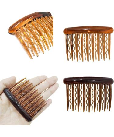8 Piece Plastic Hair Comb Set for Fine Hair & Bridal Veils - Elegant Teeth Hairpins Side Combs & Hair Jewelry - Buy Online on SooperMarket.com