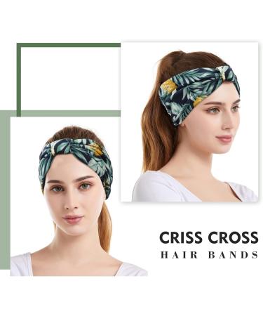 TAGVO Women Wide Headband Vintage Floral Headband Printed Head Scarf Elastic Hairband Light Stylish Head Scarfs Bohemian Vintage Printed Knot Head Wraps for Women and Girls - Buy Online on SooperMarket.com