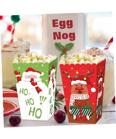 HAPINARY 12pcs Boxes Christmas Popcorn Box Xmas Gift Packing Case Candy Gift Bags Christmas Candy Bag Christmas Party Favor Christmas Candy Favor Boxes Paper Gift Box Fashion - Buy Online on SooperMarket.com