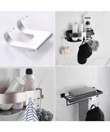Razor Keeper Razorhaken Self-Adhesive Shower Hooks - Towel Organizer for Bathroom & Kitchen - Pack of 2 (Silver) - Buy Online on SooperMarket.com