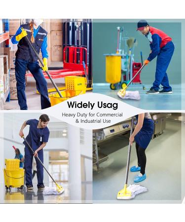 Commercial Heavy Duty 60 Metal Mop Handle - Adjustable for Industrial & Household Cleaning - Quick Change Clamp for Wet Mop - Buy Online on SooperMarket.com