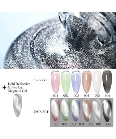 MIZHSE 10ml Universal Cat Eye Gel Nail Polish Silver Soak Off UV/LED Gel Smoothie Wide Nail Polish Gel Magnetic Gel Nail Polish with Magnet BSKMY005 - Buy Online on SooperMarket.com