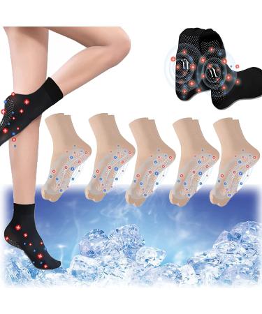 Tourmaline Ionic Body Shaping Stretch Socks Tourmaline Lymphatic Slimming Socks Slimming Socks for Summer Foot Shaping Massage Skin Tone