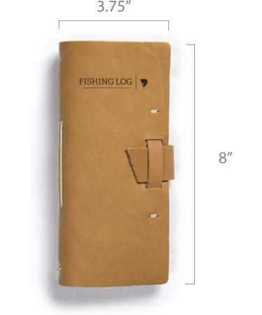 Rustico Leather Fishing Log Book Designed by and for Fishermen. with Template  Records Details of Fishing Trip  Including Date  Time  Location  and Weather Conditions Buckskin - Buy Online on SooperMarket.com