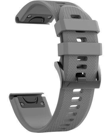 ANCOOL Silicone Watch Bands Compatible with Garmin Fenix 5/6/7 - Easy Fit Replacement for Fenix 5 Plus/6 Pro/Approach S62 Smartwatches (Black/Grey/Olive Green) - Buy Online on SooperMarket.com
