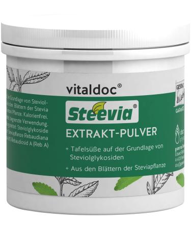 Health & Life |New design |Vitaldoc Steevia extract powder 50 g |Up to 350 x sweetie than sugar |To sweeten food and drinks
