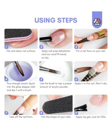 Saviland Monomer Acrylic Nail Liquid 4.06 oz - Non-Yellowing EMA Monomer with #12 Brush | Perfect for Beginners & Professionals | DIY Acrylic Nail Extensions - Buy Online on SooperMarket.com