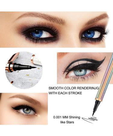 4D Silk Fiber Lash Mascara & Eyeliner Set - Black Waterproof Liquid Eyeliner & Mascara for Sky High Volume and Lengthening - No Clumping Formula - Buy Online on SooperMarket.com