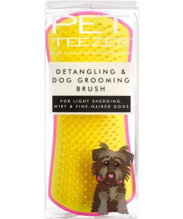 Tangle Teezer | Pet Teezer | Detangling and Dog Grooming Brush | Dry Brush or Dog Bath Brush | Pink & Yellow Pink & Yellow 1 Count (Pack of 1) - Buy Online on SooperMarket.com
