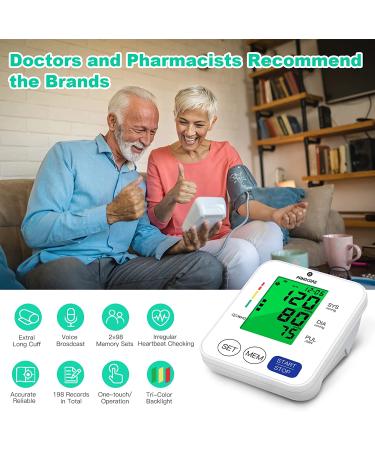PANACARE Automatic Upper Arm Blood Pressure Monitor - Accurate Digital BP Cuff Kit with Audio Reading and Heart Rate Indicator - Buy Online on SooperMarket.com