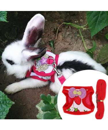 Fdit Small Animals Harness and Leash Set Soft Harness with Lead for Rabbits Bunny Rabbits Adjustable Harness (S) - Buy Online on SooperMarket.com