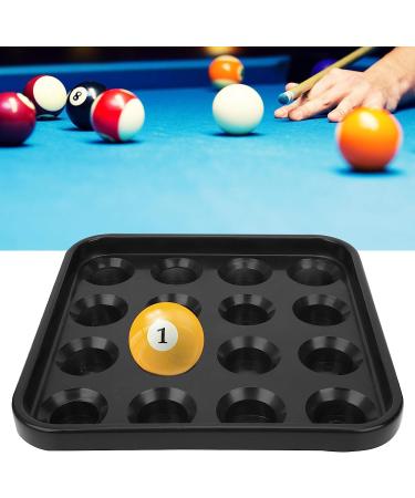 Portable AntiDrop Billiard Ball Holder Tray - 16 Holes for Snooker Pool Halls (Black) - Buy Online on SooperMarket.com