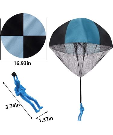 Parachute Toy for Kids - 4 Pack Hand-Throw Parachutists | Outdoor Flight Games & Gifts - Buy Online on SooperMarket.com