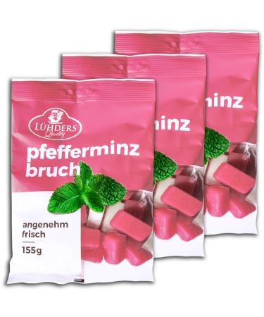 Pack of 3 L hders peppermint pieces 3 x 155g