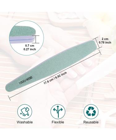Diesisa 15pcs 1000/4000 Grit Nail Files - Double-Sided Nail Buffering Emery Boards for Natural Nails - Manicure Pedicure Tools for Home & Salon - Buy Online on SooperMarket.com