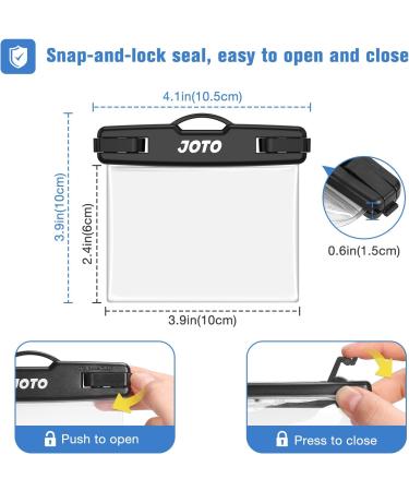 JOTO 2 Pack Waterproof Car Key FOB Case with Lanyard - Small Waterproof Wallet for Money Credit ID Card - Black - Buy Online on SooperMarket.com