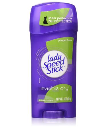 Lady Speed Stick 24 Hour Deodorant Invisible Dry Powder Fresh Scent 2.3 Ounce (Pack of 4) by Lady Speed Stick