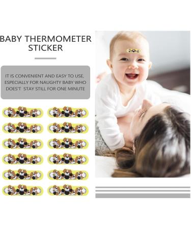 Kisangel Kids Stickers Liquid Crystal Fever Indicator Strips - 60pcs Toddler Stickers | Stick-on Forehead Patch for Baby - Yellow Brown - 7.5x2.5cm x3pcs - Buy Online on SooperMarket.com