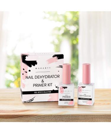 Makartt Nail Dehydrator and Primer Set - Professional Nail Prep for Long-lasting Acrylic Nails, UV Gel Polish - 0.5 Fl Oz (Pack of 2) - Buy Online on SooperMarket.com