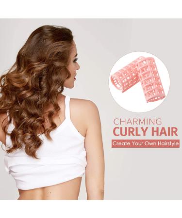 16 Pieces Hair Roller Curlers 1.18 Inch Plastic Hair Curlers with Steel Pintail Comb - Hairdressing Styling for Short and Long Hair - Buy Online on SooperMarket.com