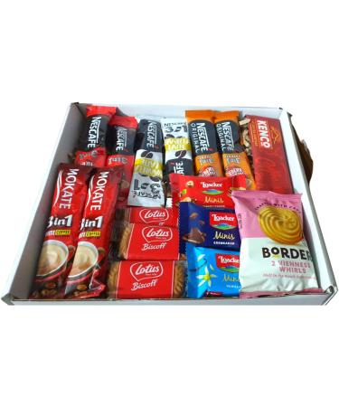 Coffee Gift Box For Men and Women| Coffee Lovers Gifts Set Hamper | Fantastic Letterbox gifts for Coffee Connoisseur | 9 Instant Coffee Sachets | Border Biscuits | Lotus Biscuits| Wafers| All Occasion - Buy Online on SooperMarket.com
