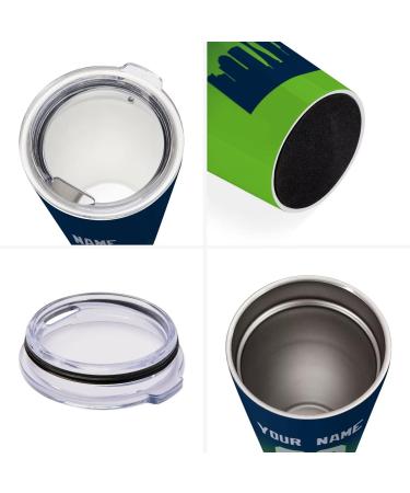 Custom Football Insulated Stainless Steel Tumbler - Personalized Seattle Fan Gift - Buy Online on SooperMarket.com