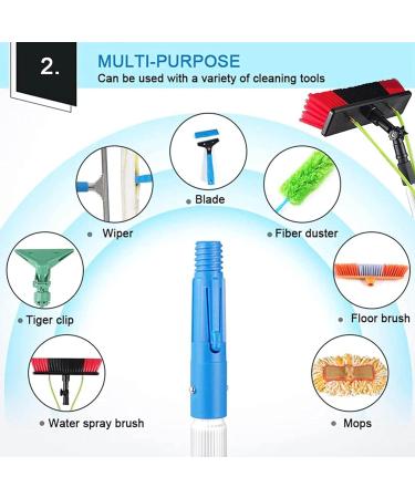 photovoltaic cleaner window cleaning pole Window Cleaning Pole Water Fed Telescopic Extended Extension Conservatory Hose Fed Brush Kit 30cm Brush Head 10m Rod - Buy Online on SooperMarket.com