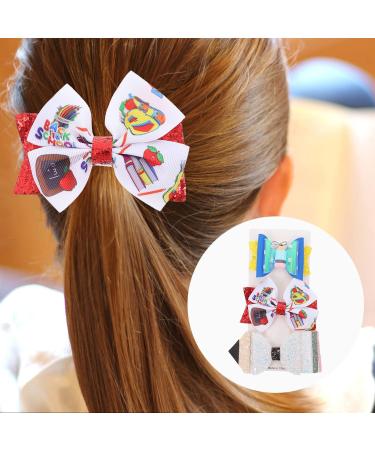 ABOOFAN Girls Hair Bow Set - Back to School Bowknot Hair Clips for Little Girls & Women - Buy Online on SooperMarket.com