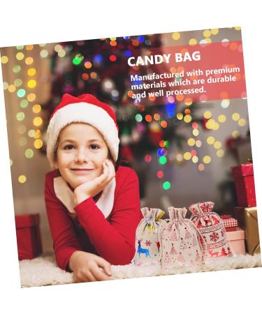COOLHIYA 1 Set Candy Bag DIY Advent Calendar Bags Christmas Advent Calendar Bags Holiday Pouch Linen Beige - Buy Online on SooperMarket.com