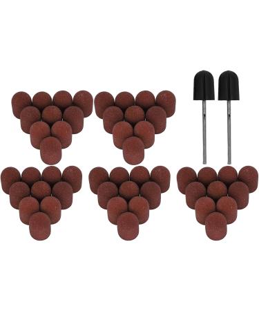 Nail Sanding Drill Bit Nail Sanding Heads Nail Grinding Heads 120# Grit Nail Art Sanding Caps Manicure Polishing Grinding Bands Nail Drill Bits Set with Shaft - Buy Online on SooperMarket.com