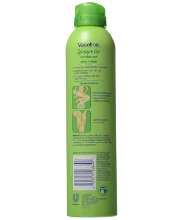Vaseline Spray & Go Moisturizer Aloe Fresh - 6.5 Fl Oz - Hydrating Fast Absorbing International Shipping Available - Buy Online on SooperMarket.com