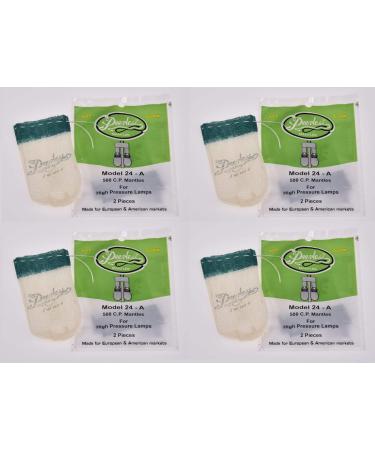 Peerless 24-A Mantles 4 Packs of 2 mantles (8 Mantles) 500 C.P. / 999 or 99 Style Mantles